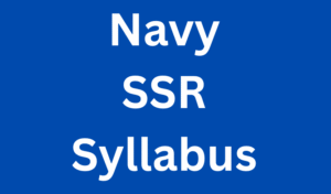 Navy SSR Syllabus