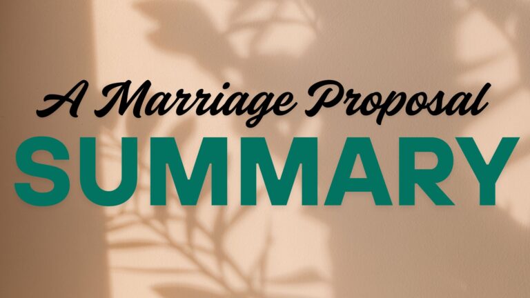 A Marriage Proposal Summary