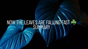 Now the leaves are falling fast