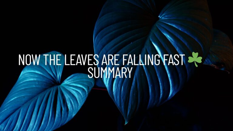 Now the leaves are falling fast