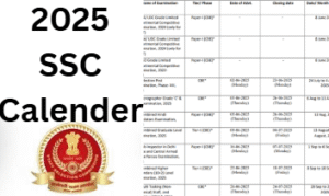2025 SSC Calender