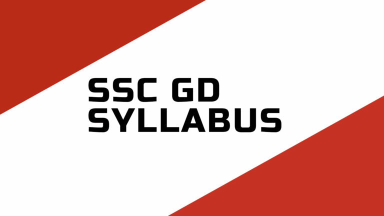 SSC GD Syllabus 2025 | SSC GD Syllabus In हिंदी