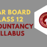 Bihar Board Class 12 Accountancy Syllabus