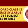 Bihar Board Class 12 Commerce Syllabus