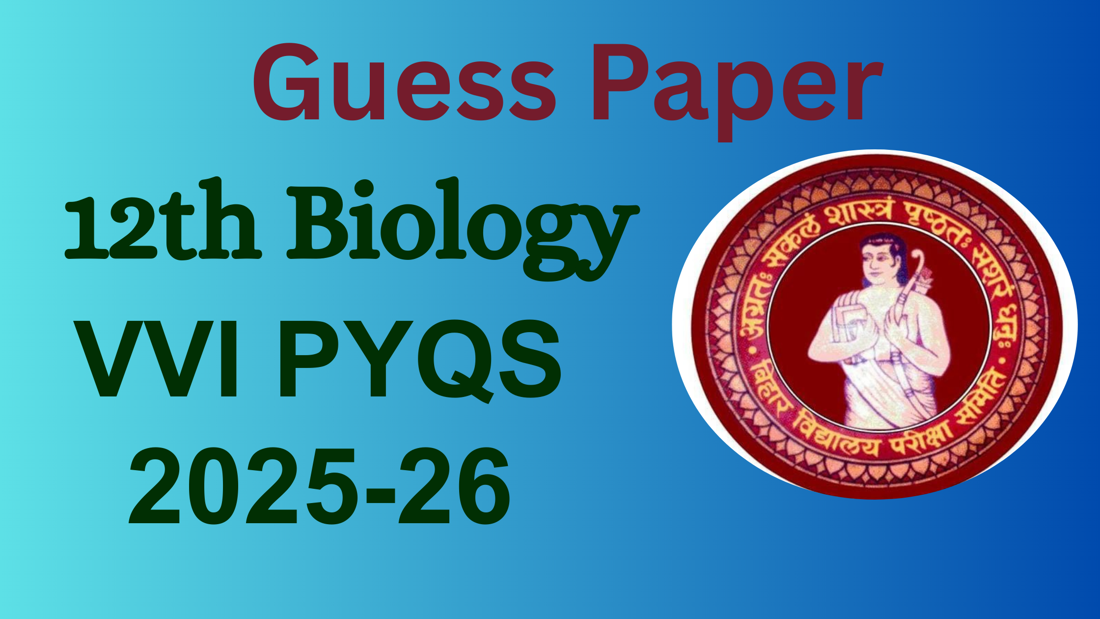 Class 12 Biology Guess Paper 2025