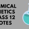 Chemical Kinetics Class 12 Notes