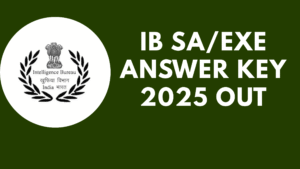 IB SA/Exe Answer Key 2025 Out
