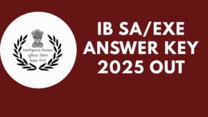 IB SA/Exe Answer Key 2025 Out